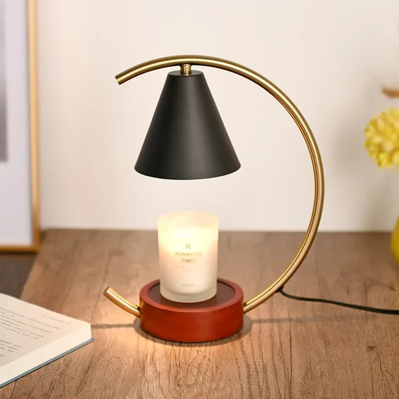 Nordic Art Candle Warmer Lamp Can Dimmer/Timing Semi-Arc  Aroma Lamp Without Fire Desktop Decoration For Bedroom/Living Room