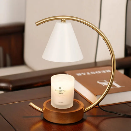 Nordic Art Candle Warmer Lamp Can Dimmer/Timing Semi-Arc  Aroma Lamp Without Fire Desktop Decoration For Bedroom/Living Room