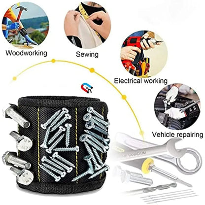 1PCS Magnetic Wristband for Holding Screws,Nails,Drilling Bits,Wrist Tool Holder Belts with Strong Magnets,Cool Gadgets for Men