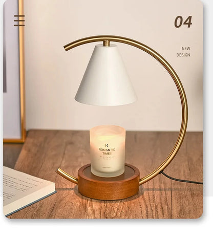 Nordic Art Candle Warmer Lamp Can Dimmer/Timing Semi-Arc  Aroma Lamp Without Fire Desktop Decoration For Bedroom/Living Room