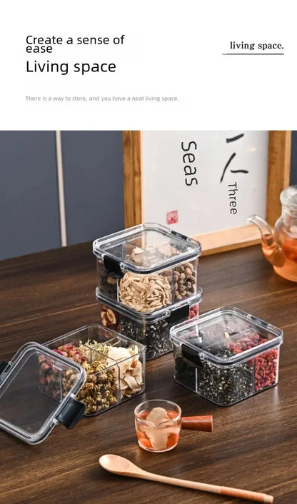 1PC Grain Jar Kitchen Sealed Container Food Fresh-keeping Box Refrigerator Organize Waterproof Durable Sealed Jar Large Capacity