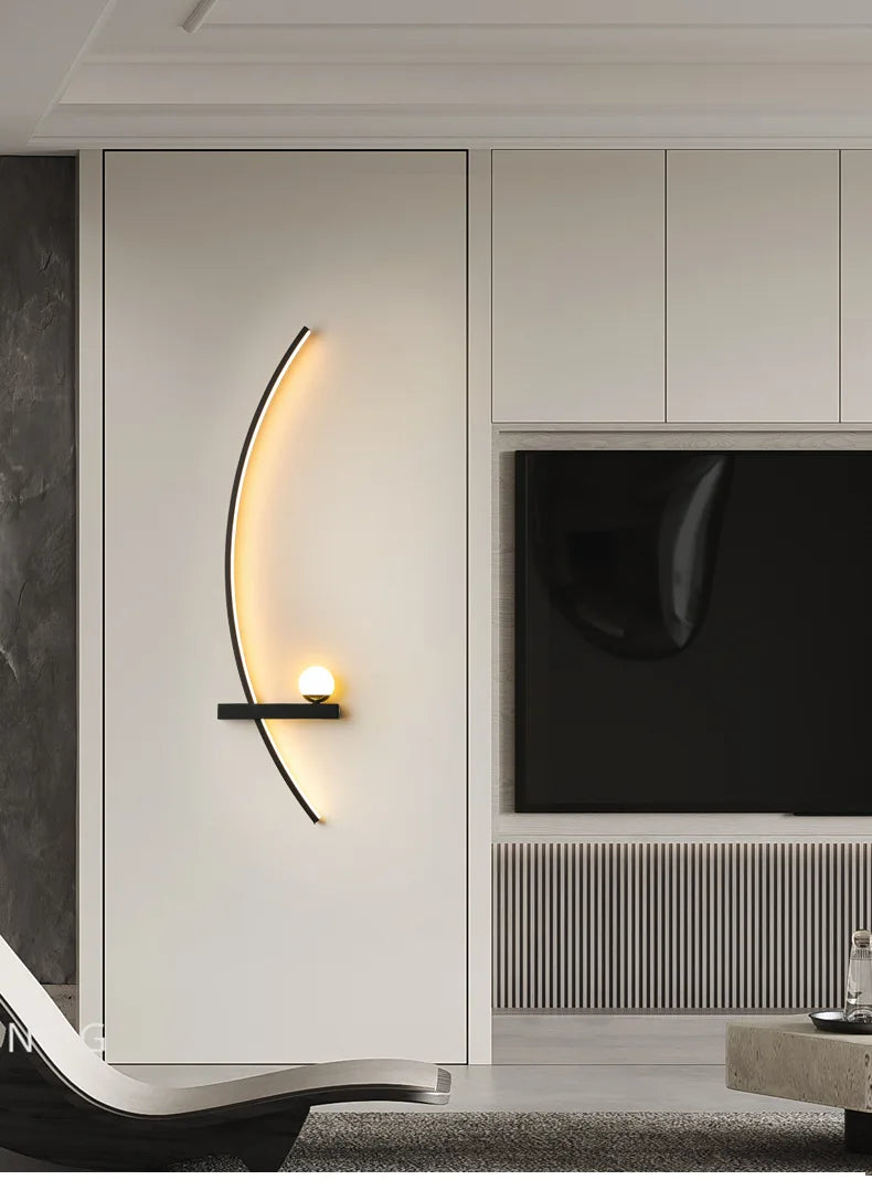 Modern LED Wall Lamp Stripes Wall Sconce for Bedroom Bedside Living Room Study Stairs Home Decor Indoor Lighting Fixture Luster