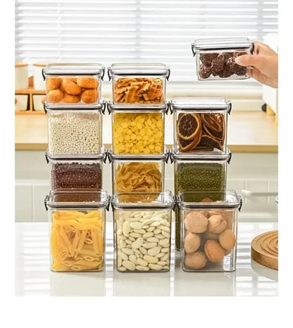 1PC Grain Jar Kitchen Sealed Container Food Fresh-keeping Box Refrigerator Organize Waterproof Durable Sealed Jar Large Capacity