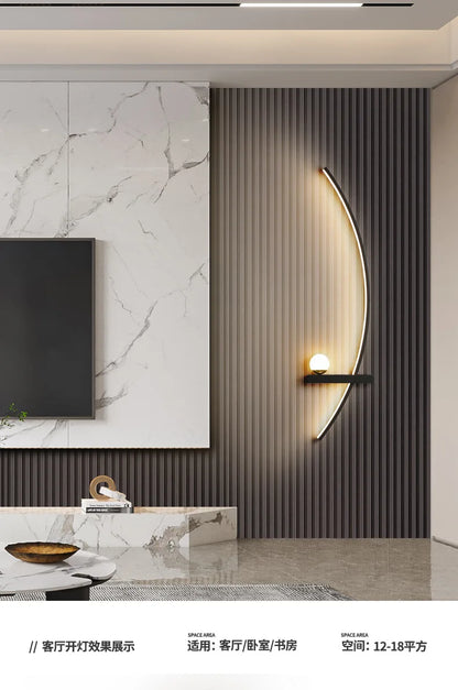Modern LED Wall Lamp Stripes Wall Sconce for Bedroom Bedside Living Room Study Stairs Home Decor Indoor Lighting Fixture Luster