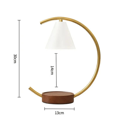 Nordic Art Candle Warmer Lamp Can Dimmer/Timing Semi-Arc  Aroma Lamp Without Fire Desktop Decoration For Bedroom/Living Room