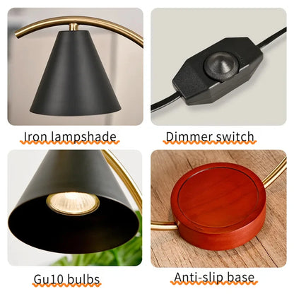 Nordic Art Candle Warmer Lamp Can Dimmer/Timing Semi-Arc  Aroma Lamp Without Fire Desktop Decoration For Bedroom/Living Room