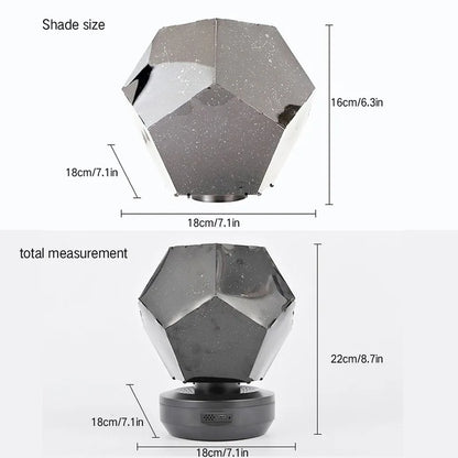 LED Starry Sky Projector Night Lights 3D Projection Night Lamp USB Charging Home Planetarium Kids Bedroom Decor Room Lighting