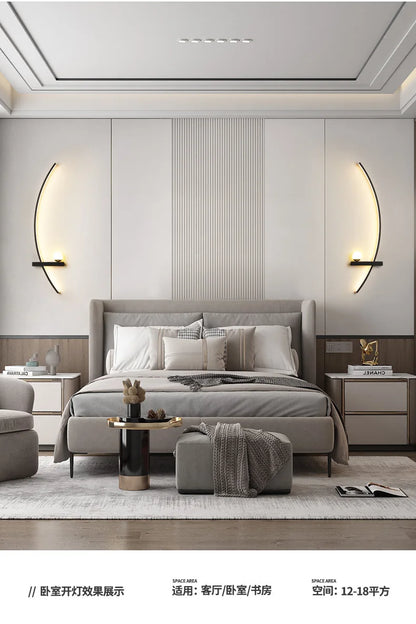 Modern LED Wall Lamp Stripes Wall Sconce for Bedroom Bedside Living Room Study Stairs Home Decor Indoor Lighting Fixture Luster