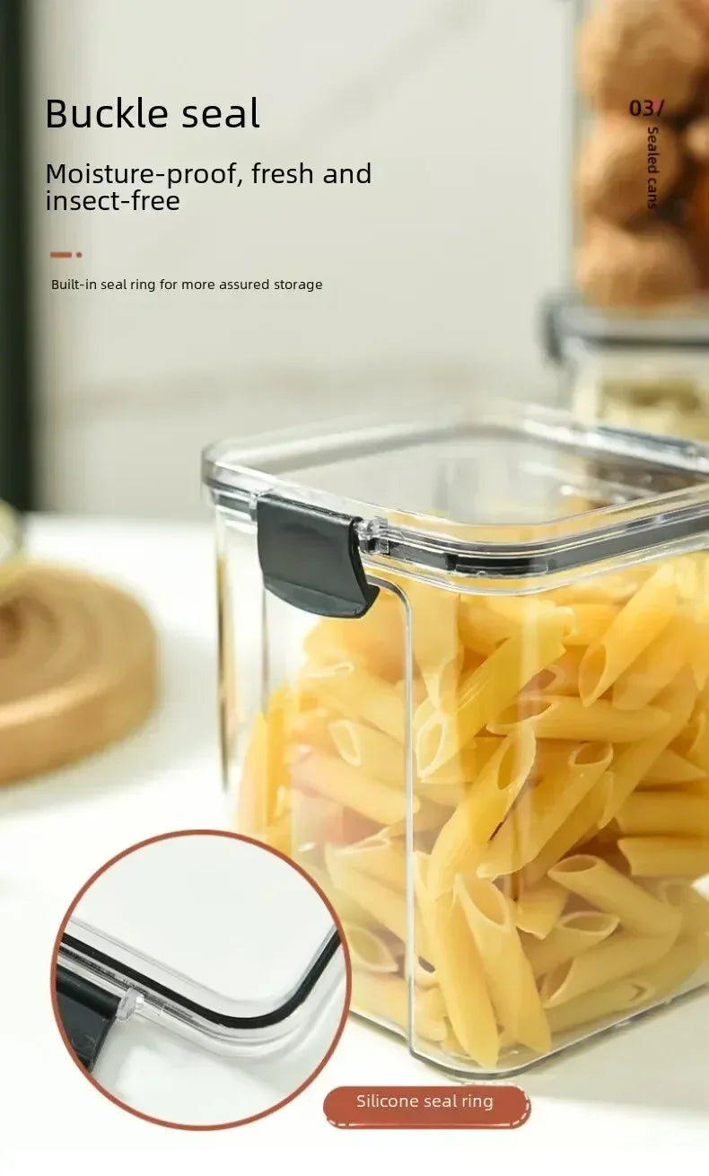 1PC Grain Jar Kitchen Sealed Container Food Fresh-keeping Box Refrigerator Organize Waterproof Durable Sealed Jar Large Capacity
