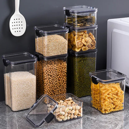 1PC Grain Jar Kitchen Sealed Container Food Fresh-keeping Box Refrigerator Organize Waterproof Durable Sealed Jar Large Capacity